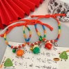 Colorful rope bracelets for the Dragon Boat Festival, hand-woven small zongzi bracelets for peace and good fortune, children's and babies' gifts and jewelry details Picture